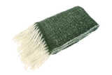 Lambs tail herringbone throw olive