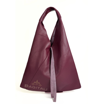 Pebbled Italian Leather Shoulder Bag