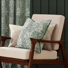Load image into Gallery viewer, Morris &amp; Co Marigold Piped Jacquard Square Cushion
