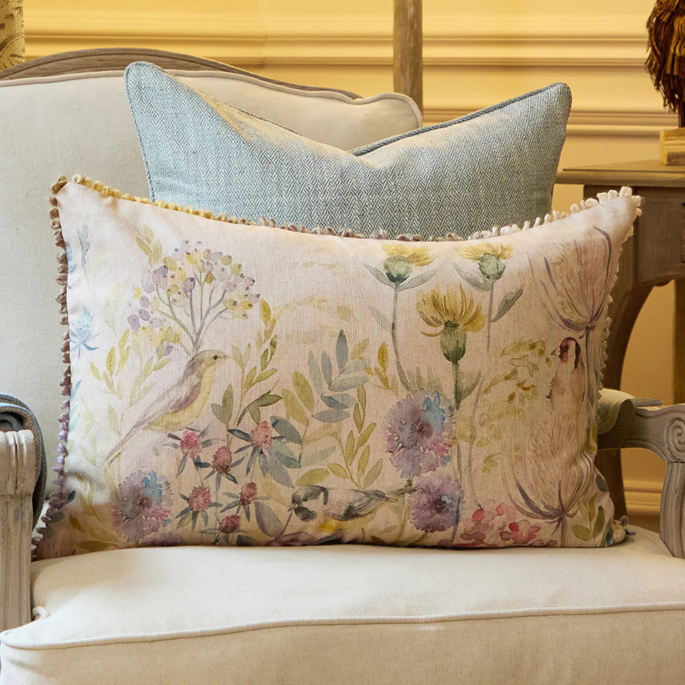 Morning Chorus Printed Rectangular Cushion