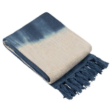 Load image into Gallery viewer, Mizu Dip Dye Fringed Throw
