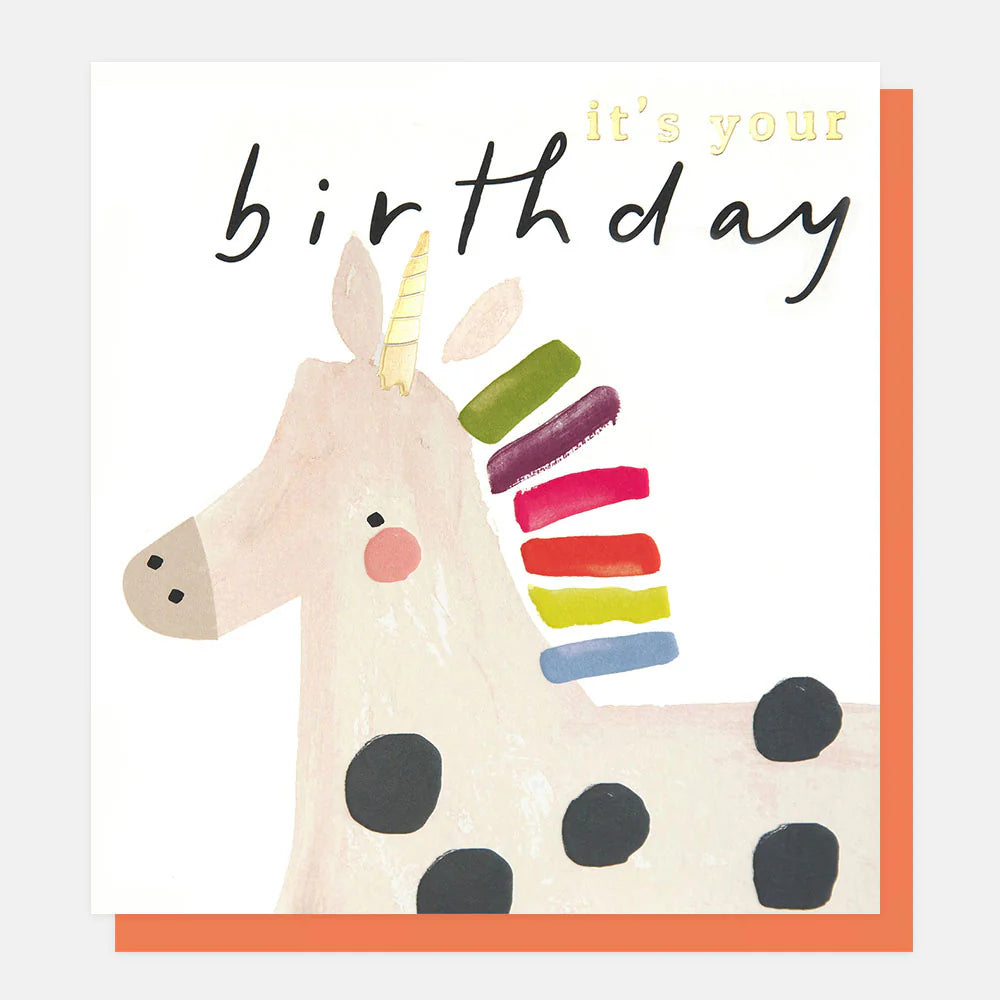 Colourful Unicorn Birthday Card