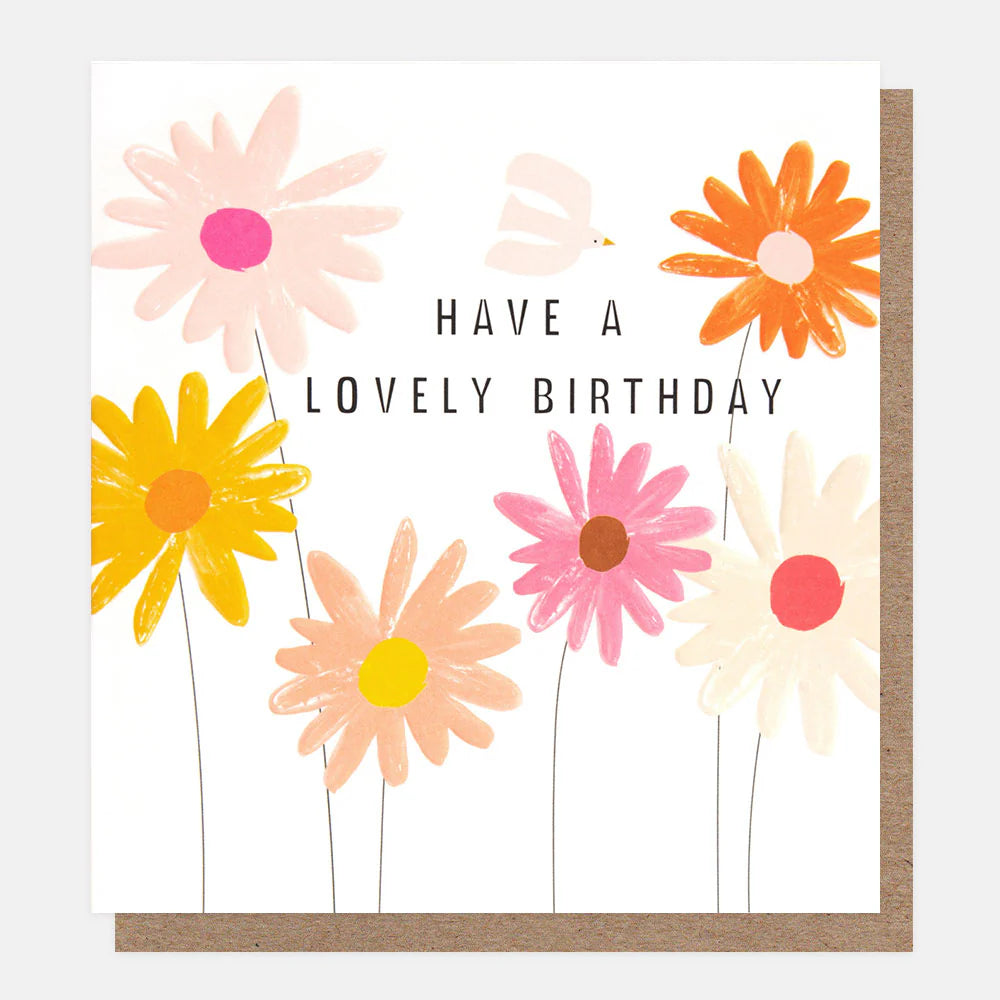 Flowers & Bird Lovely Brithday