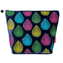 Load image into Gallery viewer, Geo Leaf Velvet Cosmetic Purse
