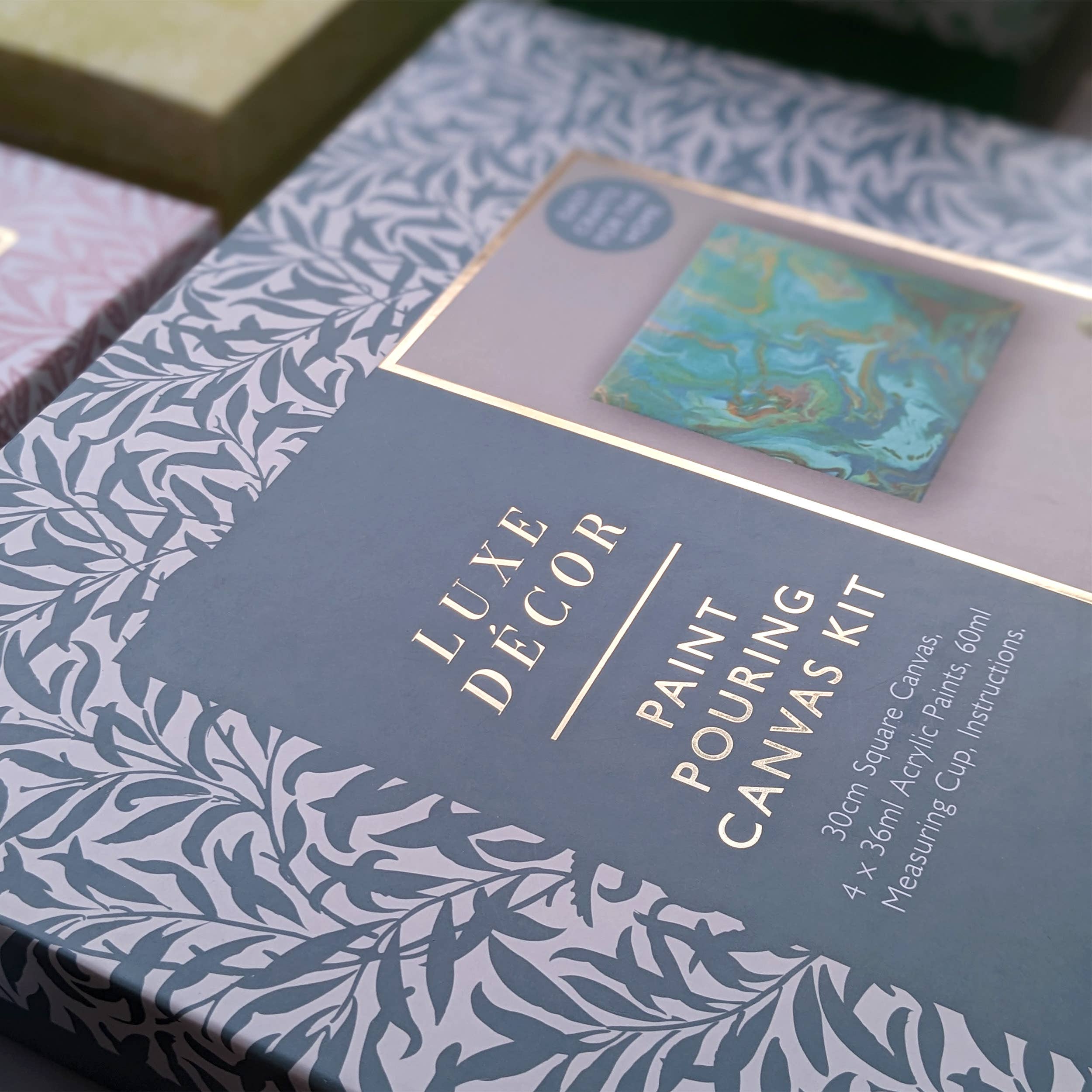 Luxe Decor Craft Kit - Paint Pouring Square Canvas