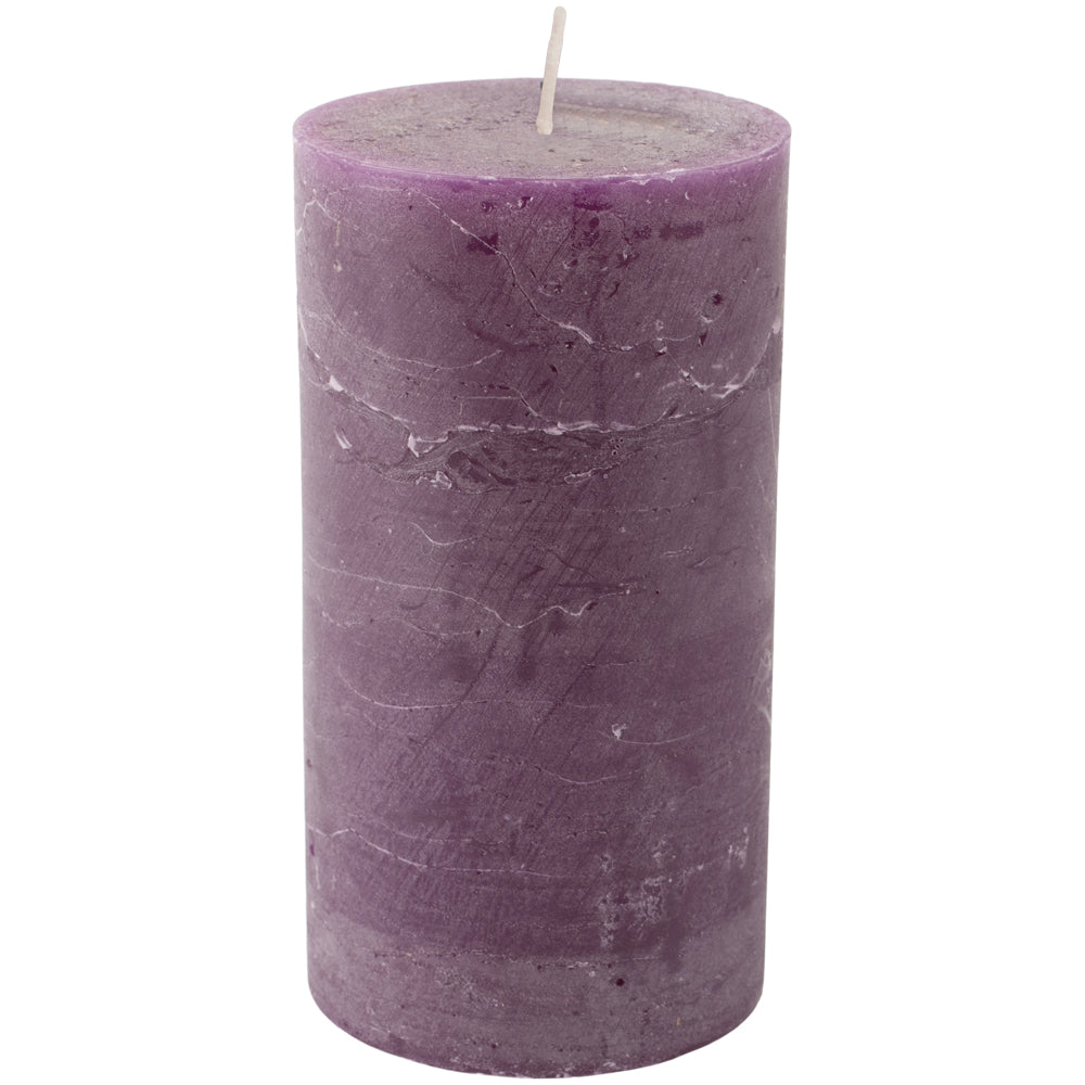 Rustic Pillar Candle Amethyst 70x130mm