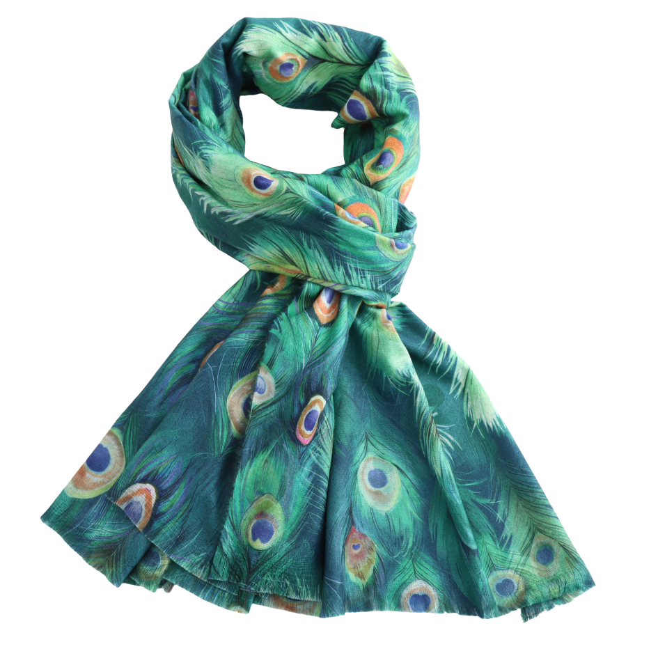 Peacock Feather Scarf