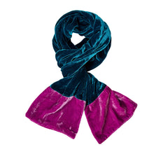 Load image into Gallery viewer, Velvet Scarf with Contrast Ends
