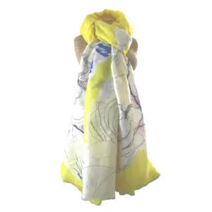 LUA Silver Floral Scarf