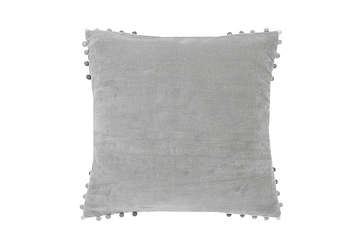Velvet pom cushion