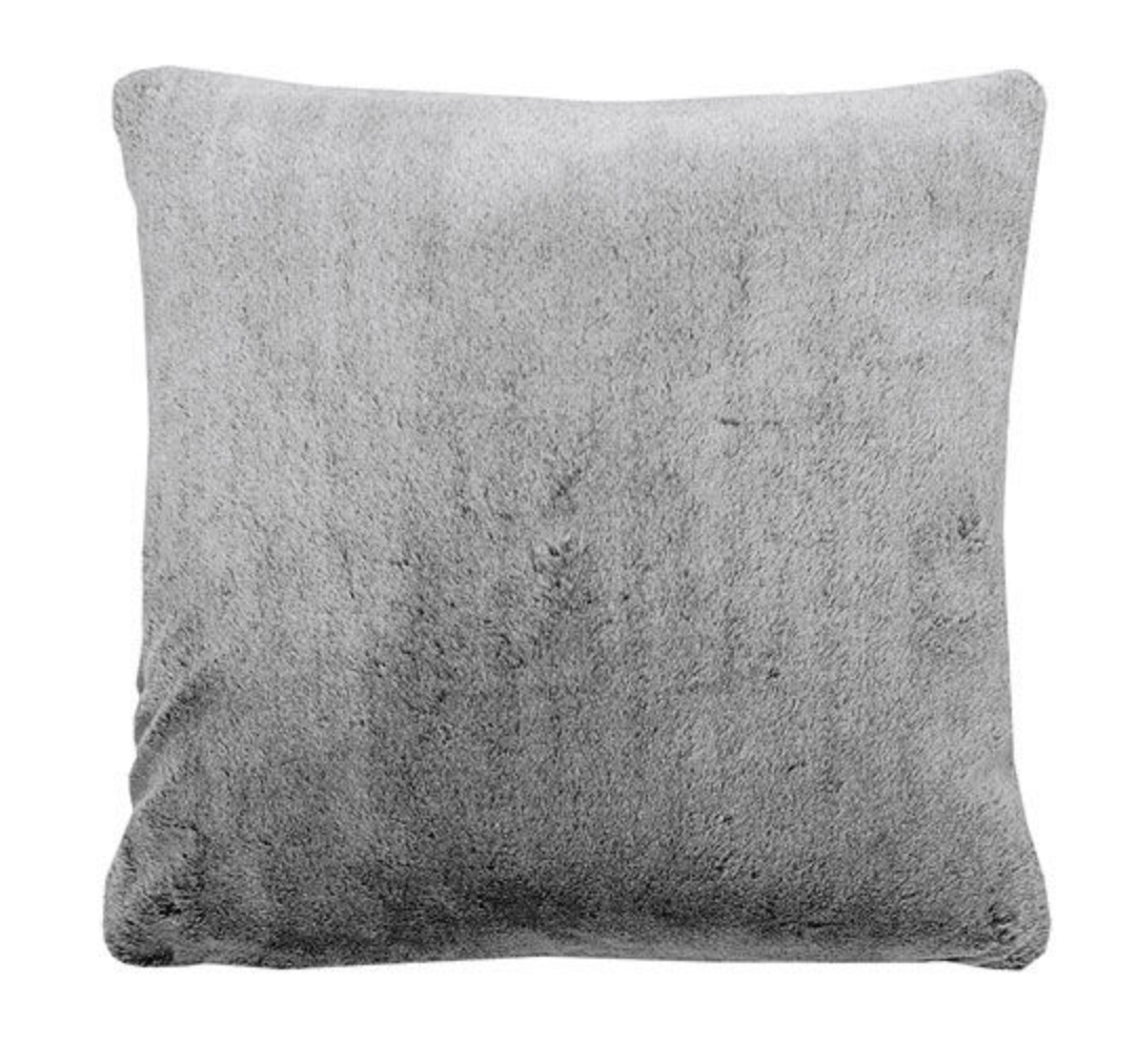 Tipped faux fur cushion