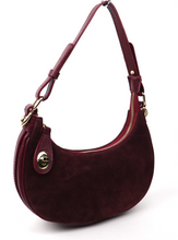 Load image into Gallery viewer, Suede / Leather small shoulder cross body bag
