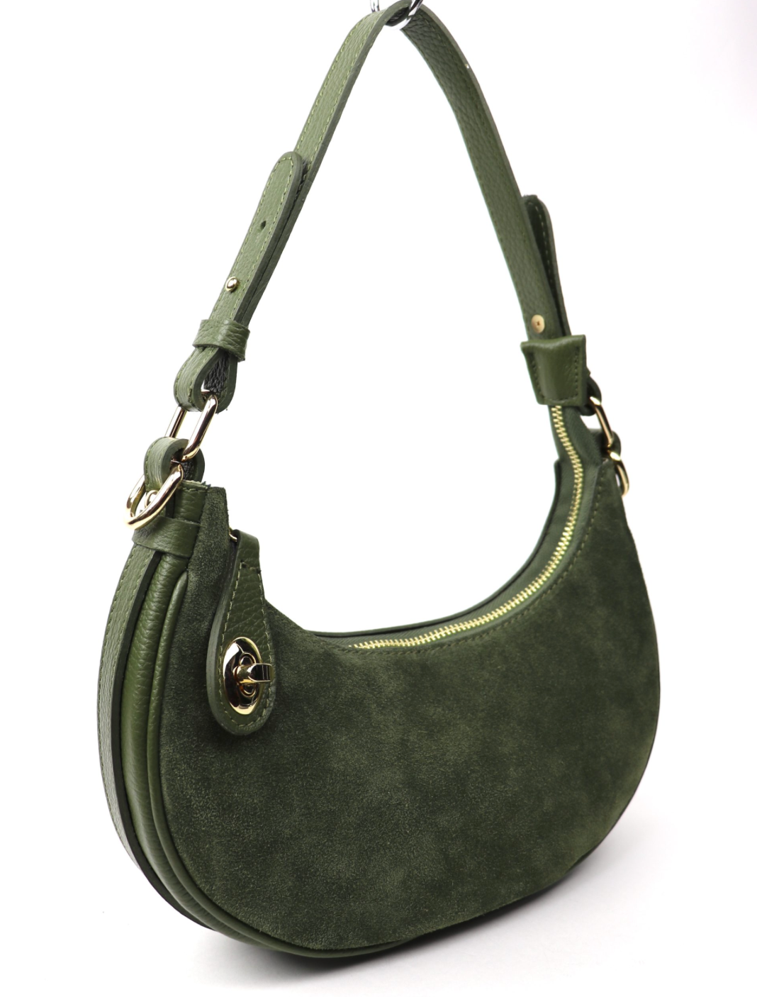 Suede / Leather small shoulder cross body bag
