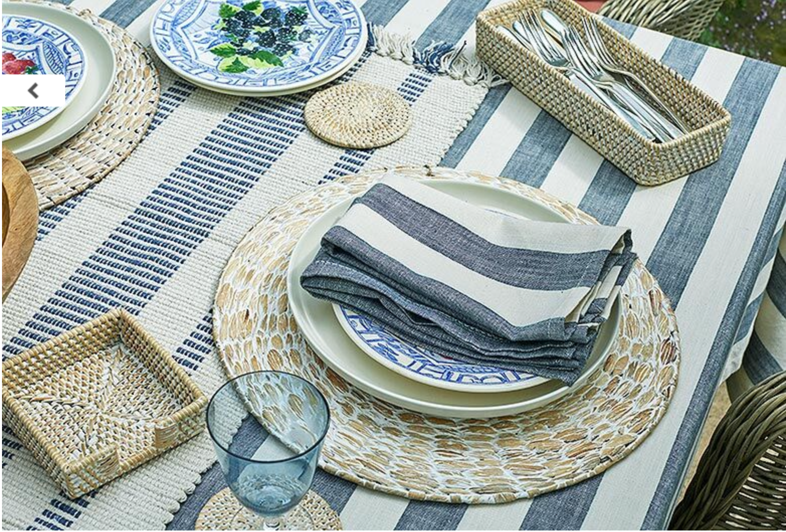Wide stripe napkin from Walton & Co