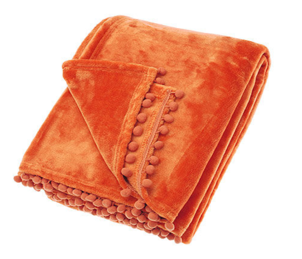 Cashmere touch fleece throw
