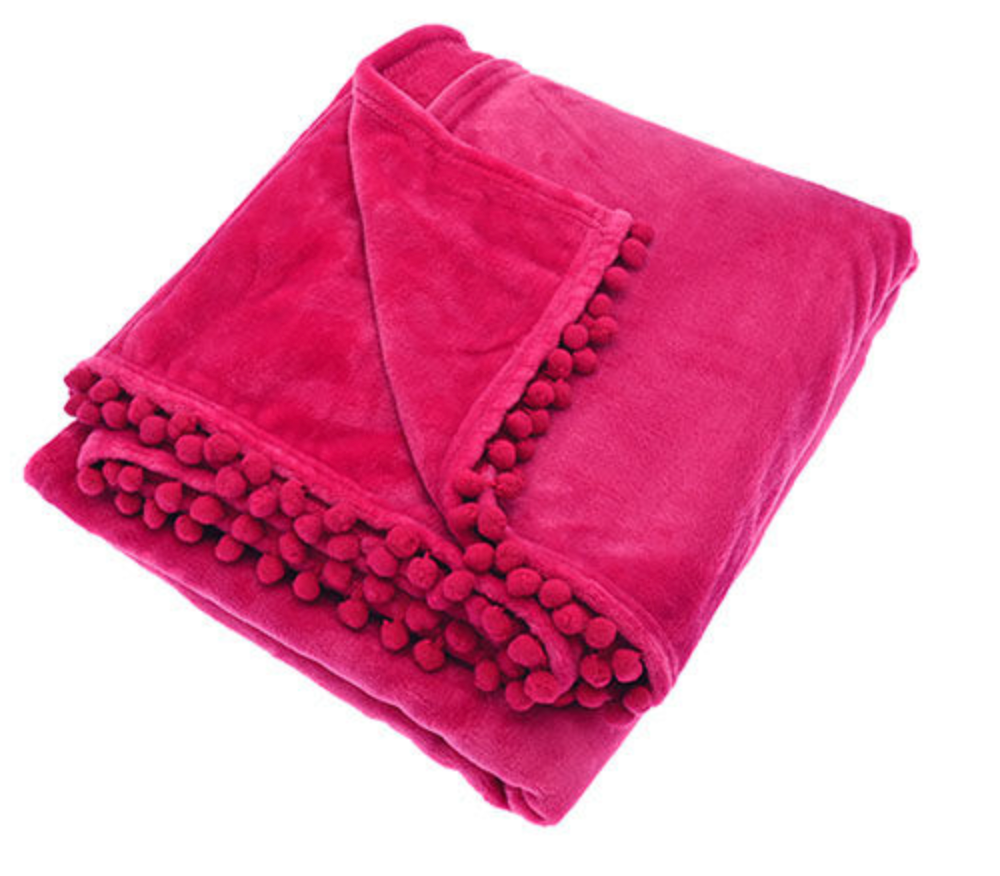 Cashmere touch fleece throw