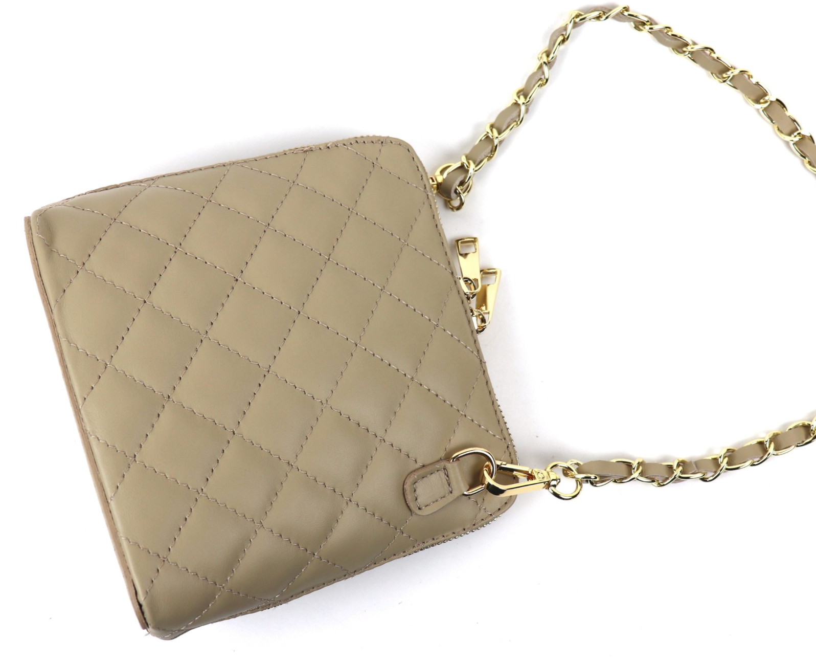 Quilted Leather Cross Body Bag