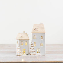 Load image into Gallery viewer, LED Festive House w/ Gold Detail
