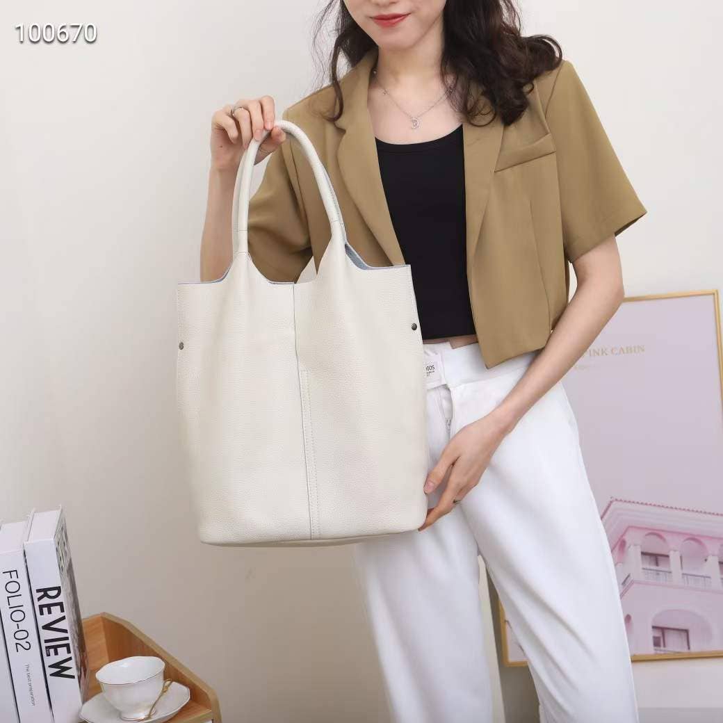 Genuine Leather Soft Hobo Tote Bag