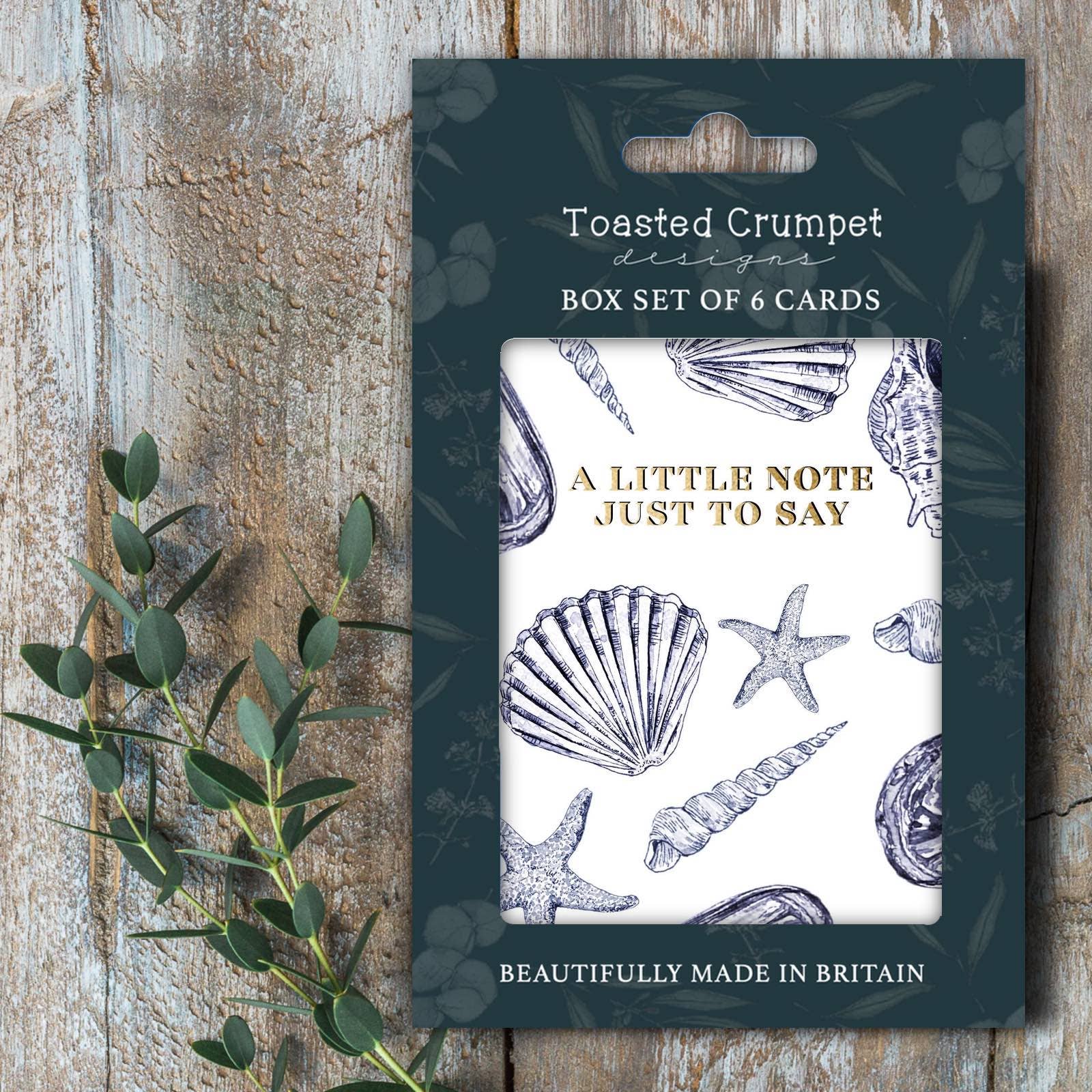 A Little Note Just to Say (Coastal Pure) Set of 6 Cards