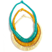 Load image into Gallery viewer, Turquoise Blue Graduated Coco Disc Necklace
