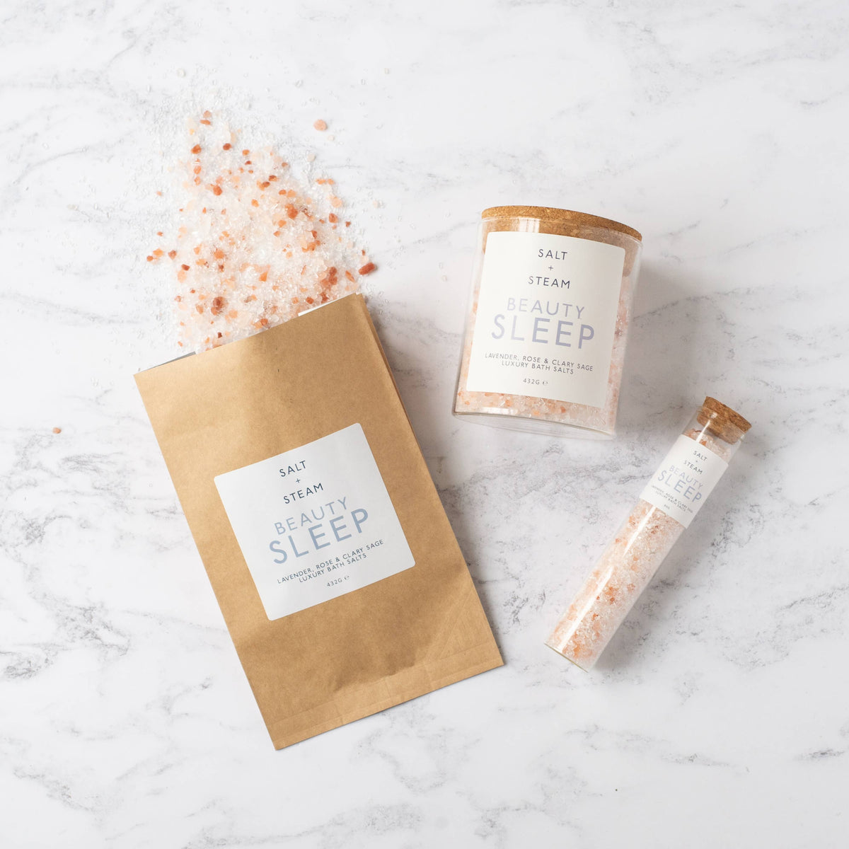 Salt + Steam Beauty Sleep - Lavender & Rose Bath Salts