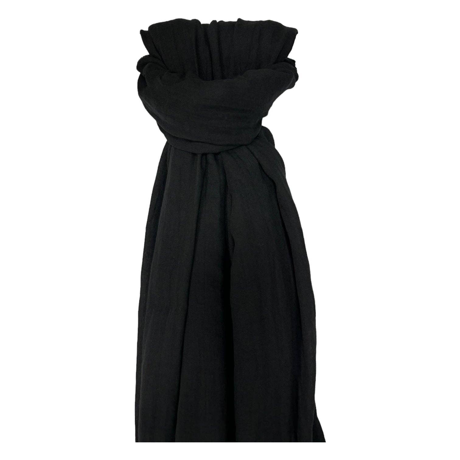 Big Plain Cotton Blend Scarf