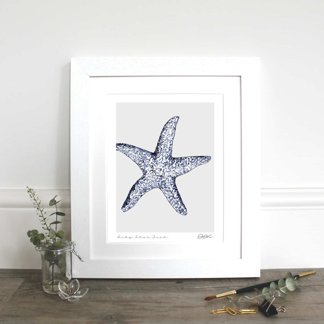 Inky Star Fish 10x12
