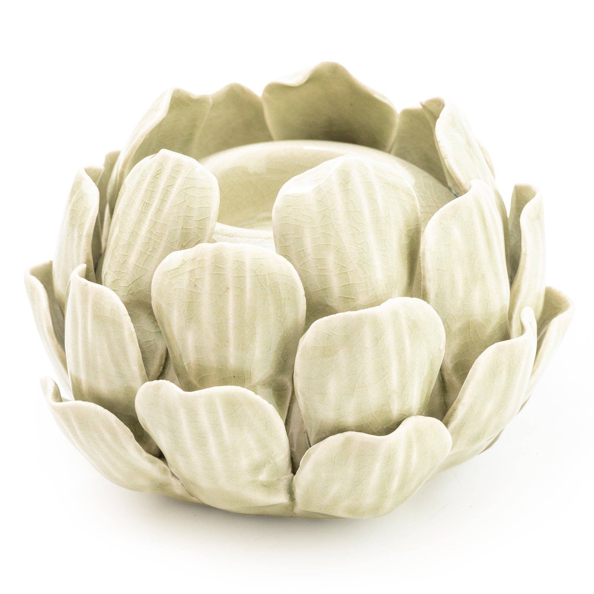 Green Artichoke Candle Holder