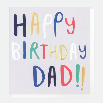 Bold Text Birthday Card For Dad