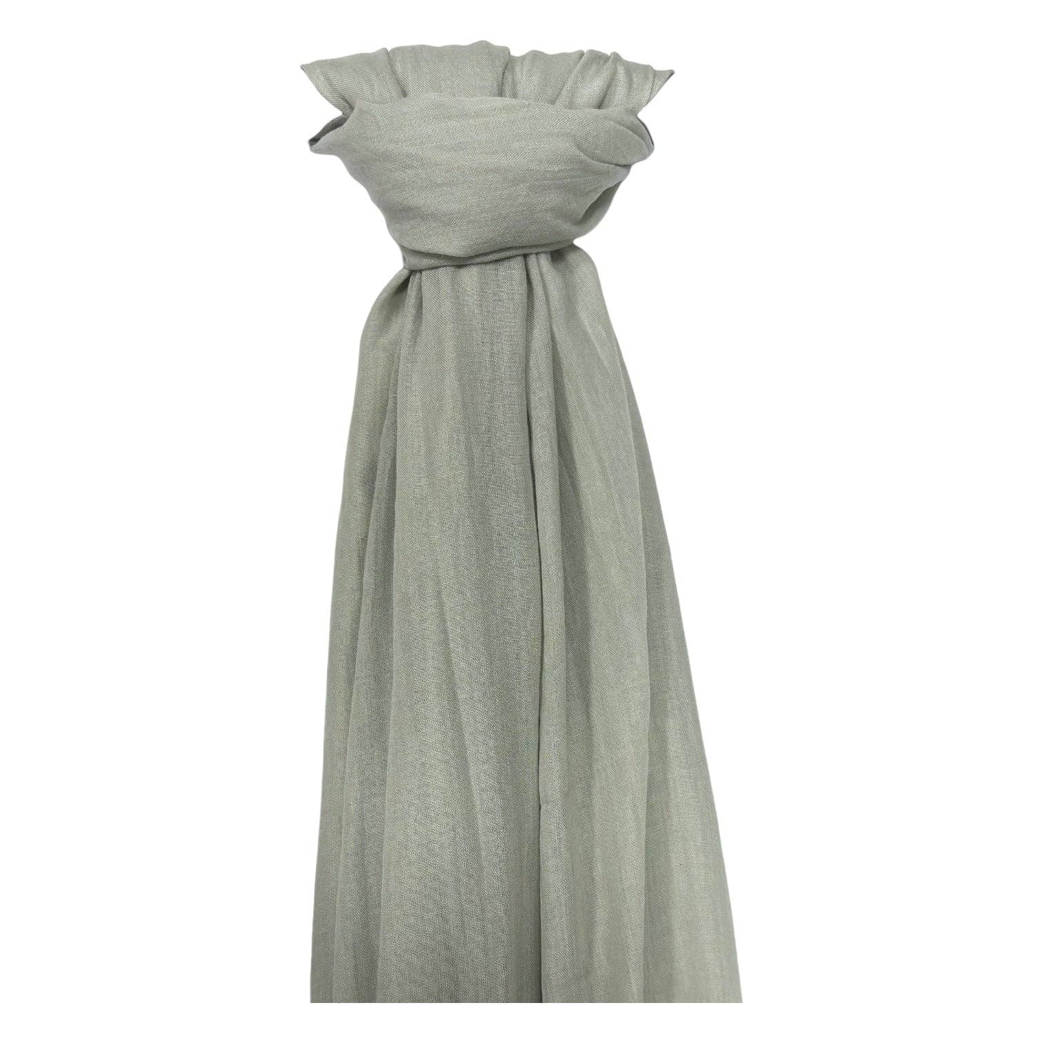 Big Plain Cotton Blend Scarf