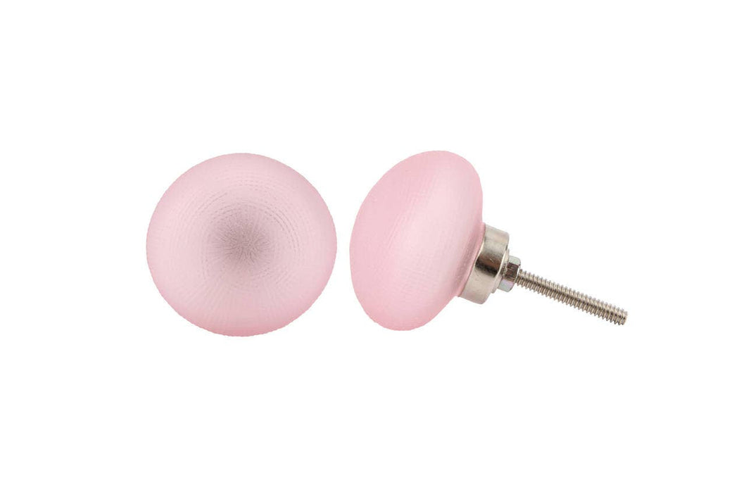 Frosted Glass Pink Drawer Pull