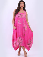 Load image into Gallery viewer, Sleeveless Floral Print Linen Lagenlook Balloon Sundress
