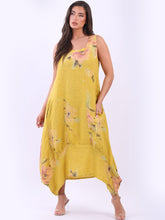 Load image into Gallery viewer, Sleeveless Floral Print Linen Lagenlook Balloon Sundress
