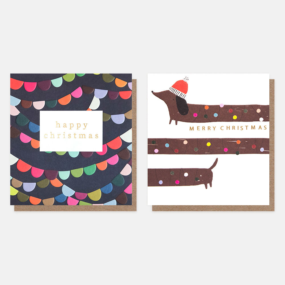 Bunting & Dog With Christmas Lights Mixed Charity Pack