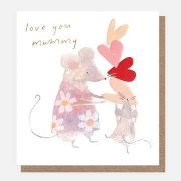 Love You Mummy Mice With Heart Stack