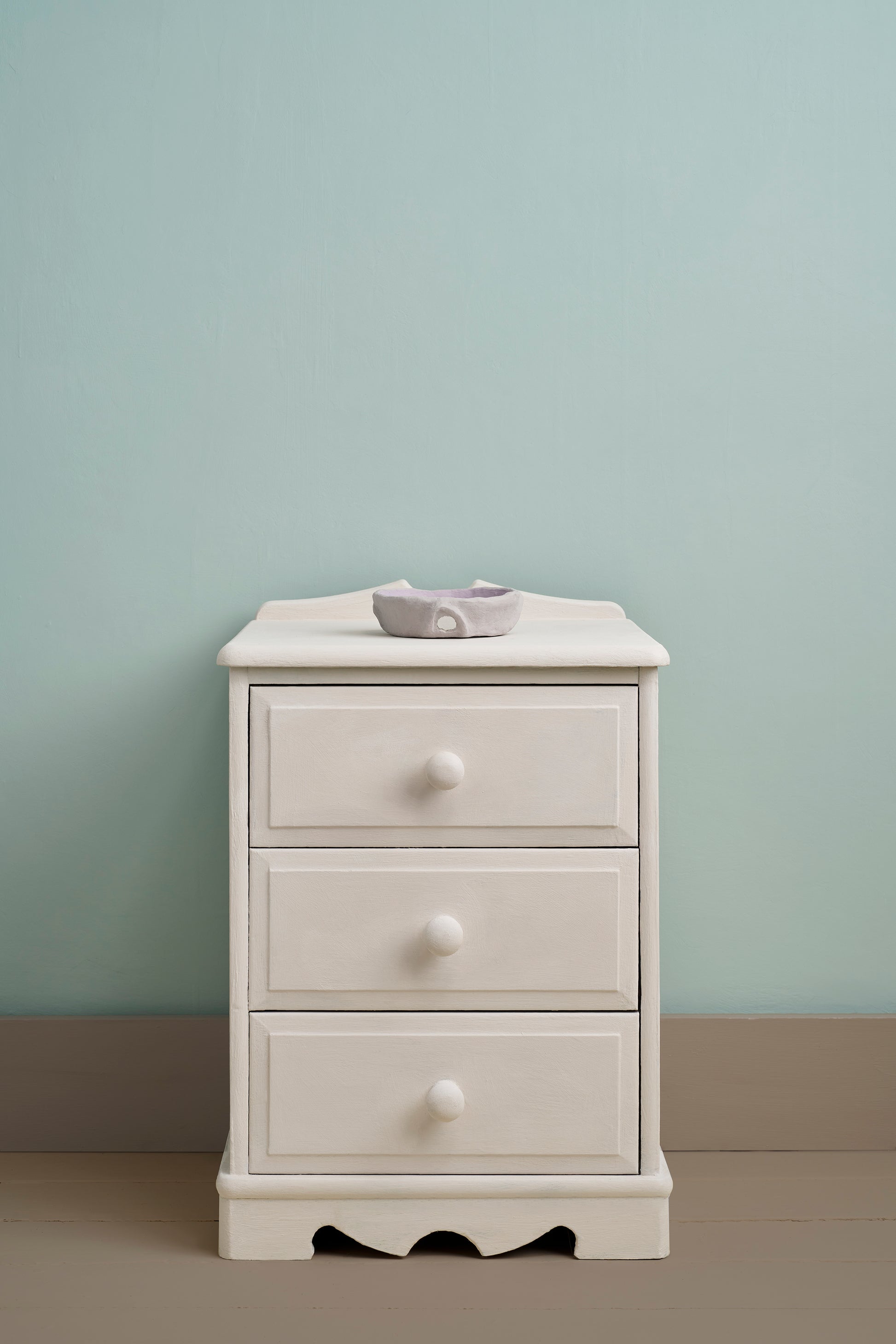 Small wooden chest painted in Annie Sloan Rococo Chalk Paint