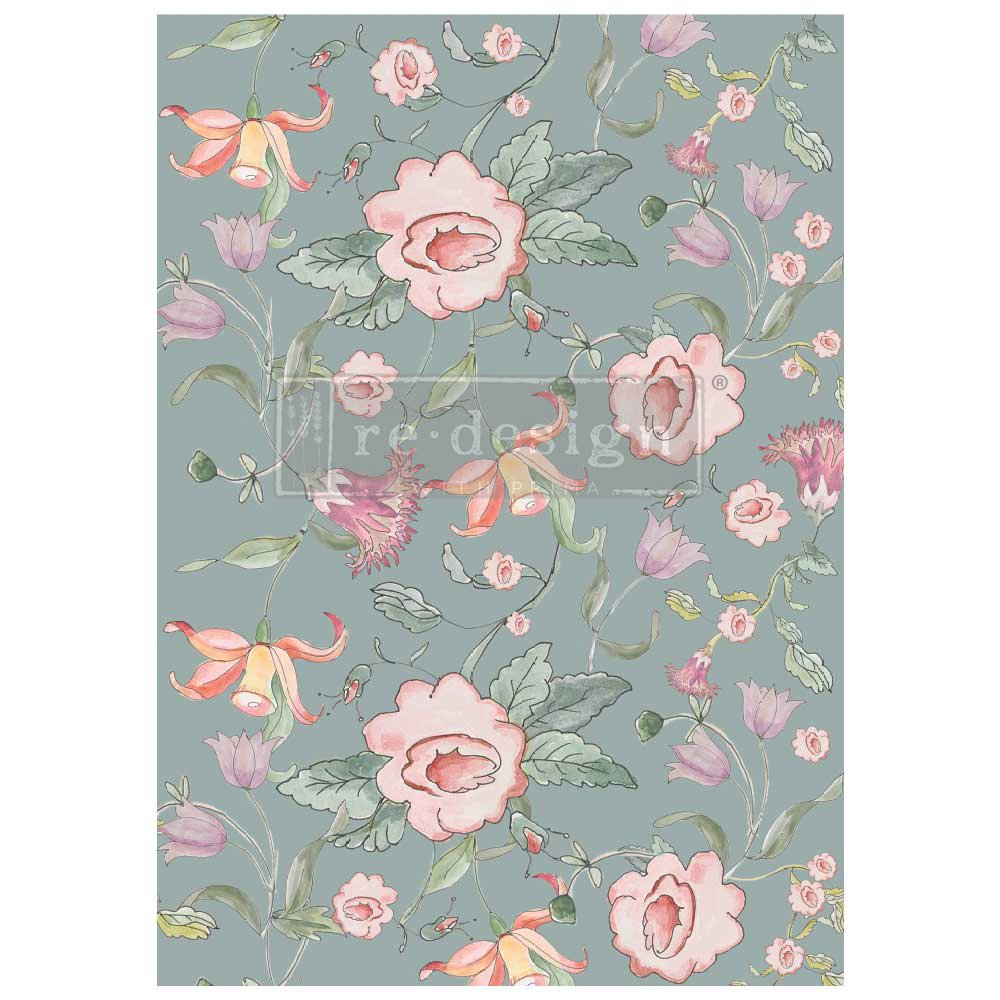 Decoupage Fibre Papers A1 - Redesign with Prima - Swedish Posy