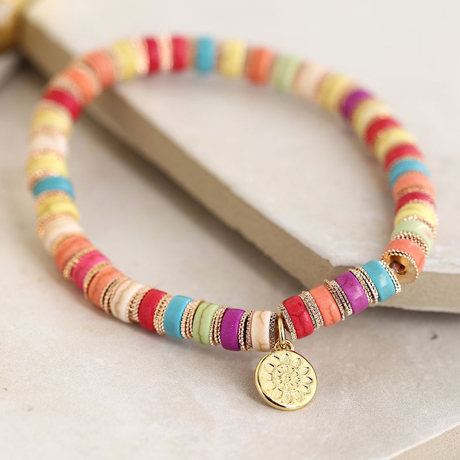 Semi precious multicoloured bracelet