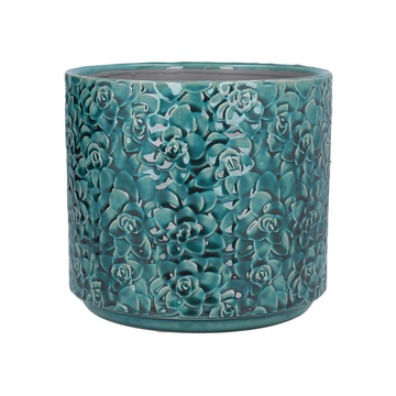 Ceramic Pot Cover - Succulents