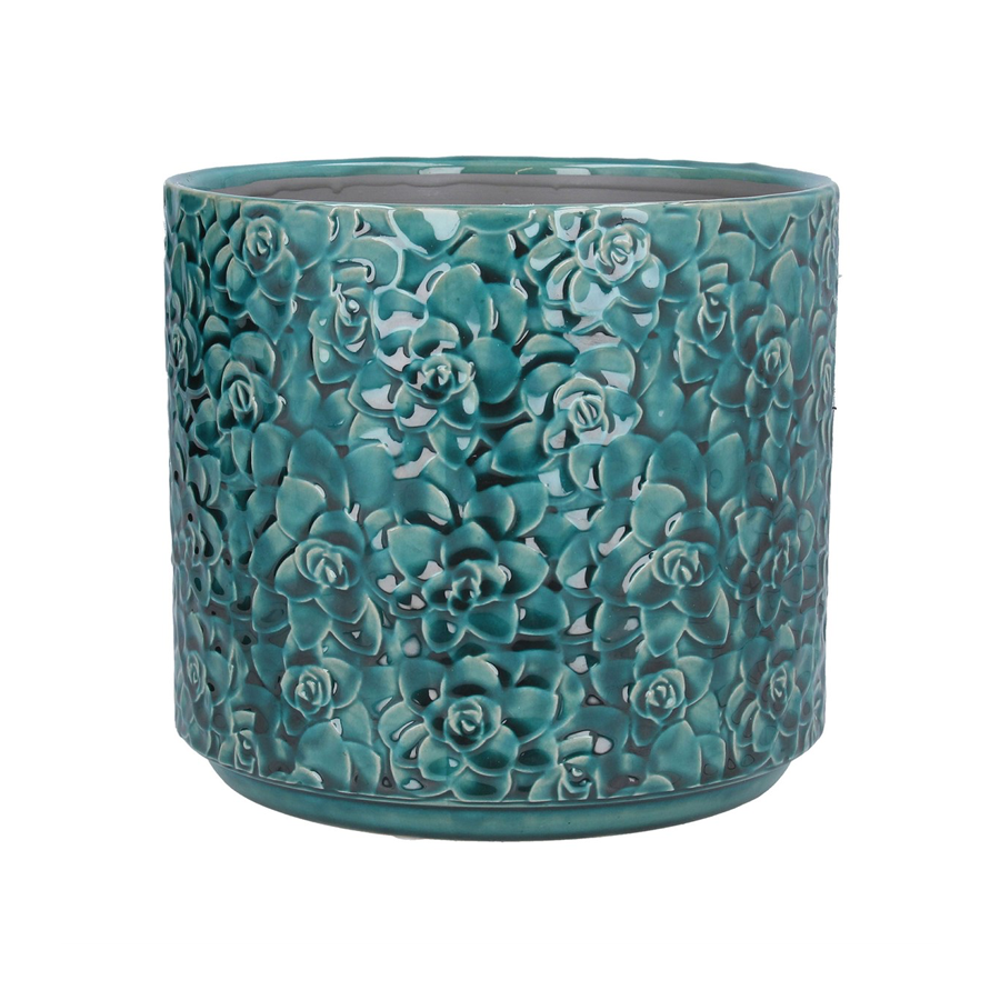 Ceramic Pot Cover - Succulents