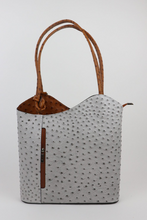 Load image into Gallery viewer, Leather Back pack - Ostrich - Duo Tone - various colours - Little Gems Interiors

