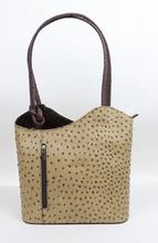 Load image into Gallery viewer, Leather Back pack - Ostrich - Duo Tone - various colours - Little Gems Interiors
