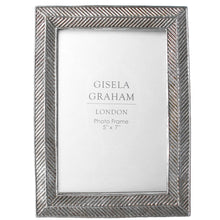 Load image into Gallery viewer, Resin Photo Frame  - Silver Herringbone
