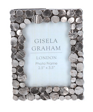 Load image into Gallery viewer, Pewter Pebble Resin Photo Frame
