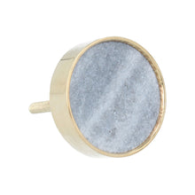 Load image into Gallery viewer, Marble Knob with Gold Trim
