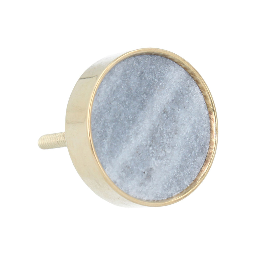 Marble Knob with Gold Trim