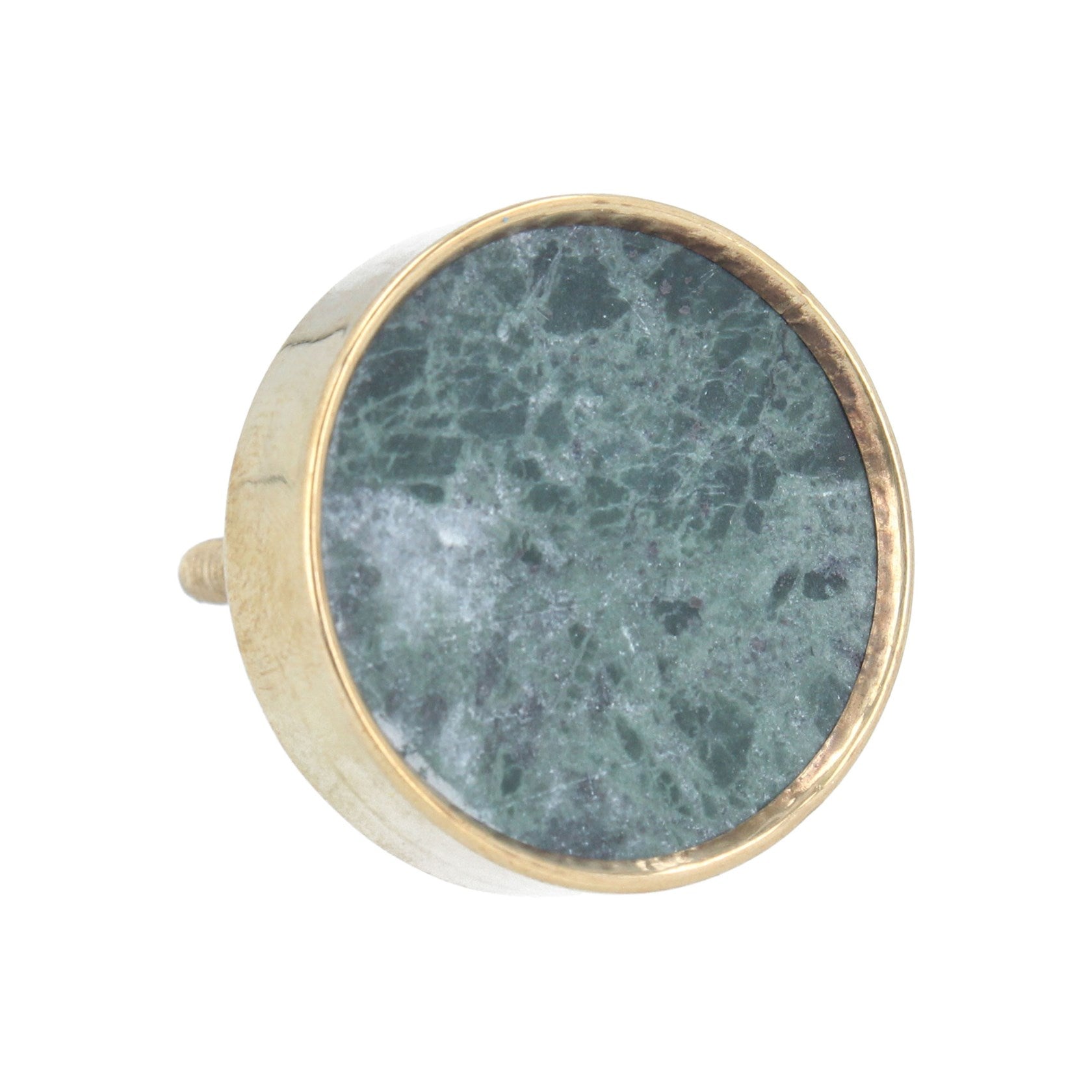 Marble Knob with Gold Trim