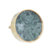 Load image into Gallery viewer, Marble Knob with Gold Trim
