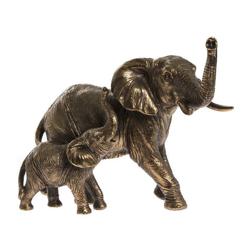 Bronzed Elephant & Calf